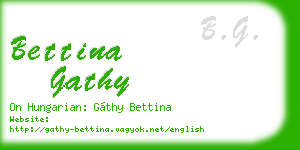 bettina gathy business card
